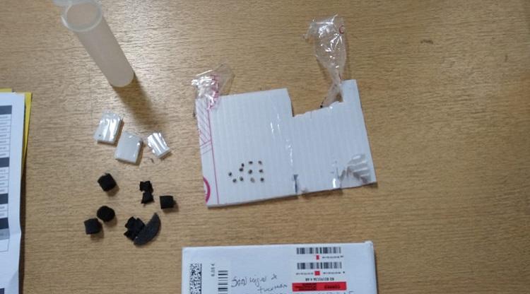 Secuestran casi 200 semillas de marihuana que habían llegado de España en un libro y una carta