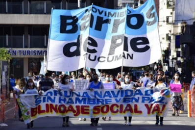 Barrios de Pie pide un bono de fin de año para los 150 comedores que administra en Tucumán