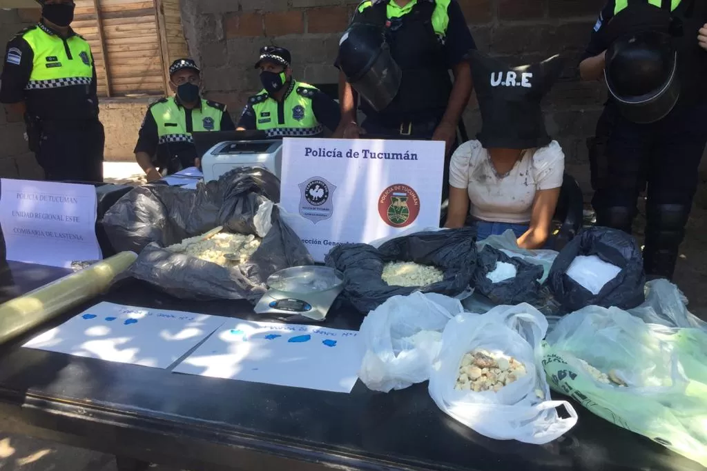 PROCEDIMIENTO POR DROGAS. El operativo tuvo lugar en Banda del Río Salí. Foto: Policía de Tucumán