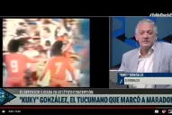 El partido de Maradona contra Atlético Concepción:hacía jugadas que dejaba abrazados a los rivales