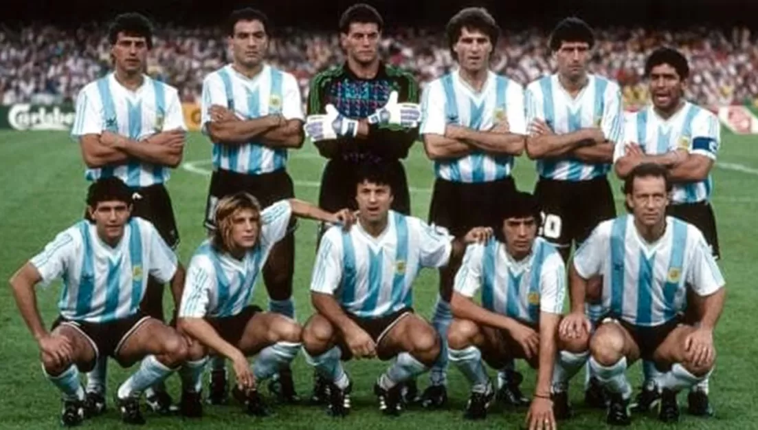 COMPAÑEROS. El ex arquero Sergio Goycochea integró el plantel subcampeón de Italia 90 junto a Diego Armando Maradona.