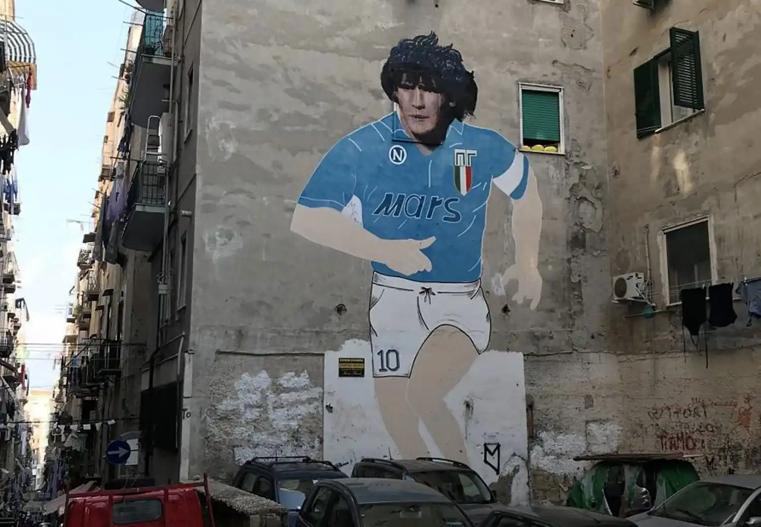 Mural de Maradona en Nápoles