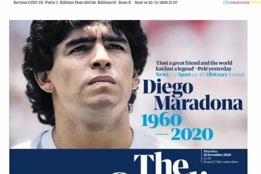 Dios, Gardel y el Absoluto: la muerte de Maradona en los diarios del mundo