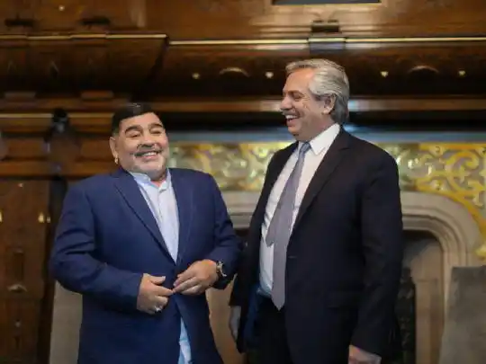 VUELTA A LA ROSADA. Tras criticar con dureza la gestión de Macri, el ex futbolista se sintió a gusto con el triunfo de Alberto.  