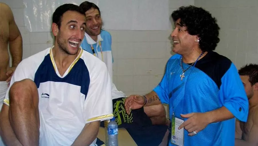 Ginóbili y Maradona.