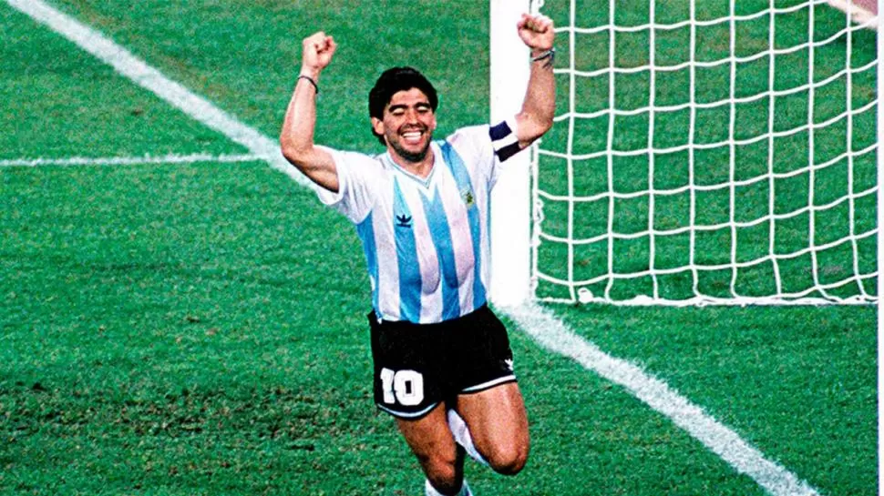 Maradona durante la Copa del Mundo Italia 90 