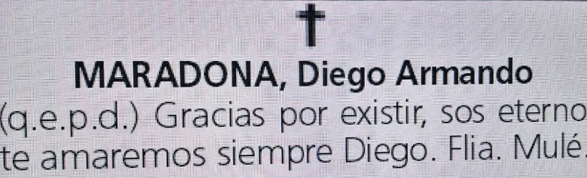 Maradona, en los fúnebres de LA GACETA: “gracias Diego, ni mis viejos me dieron tanta alegría”