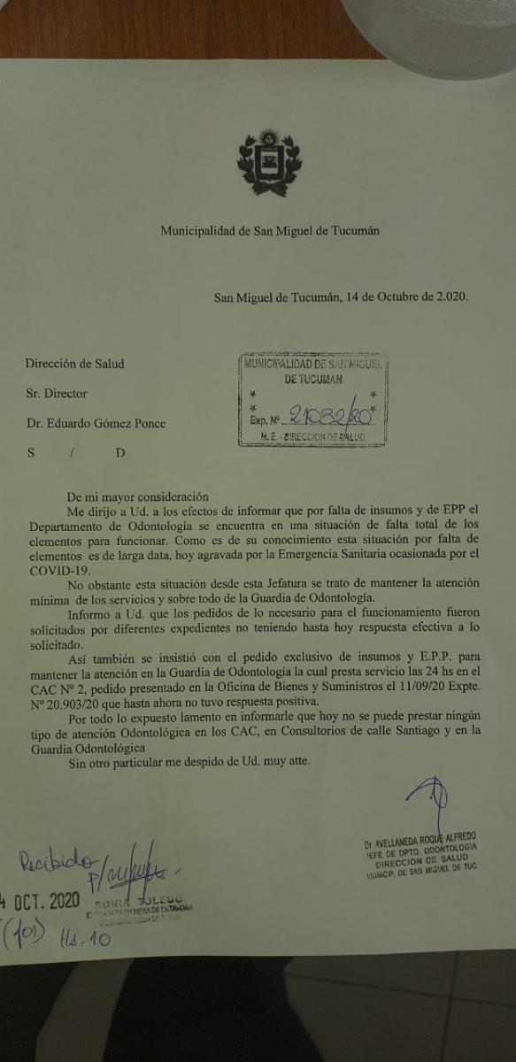 Profesionales de la Asistencia Pública denuncian que no tienen insumos de odontología