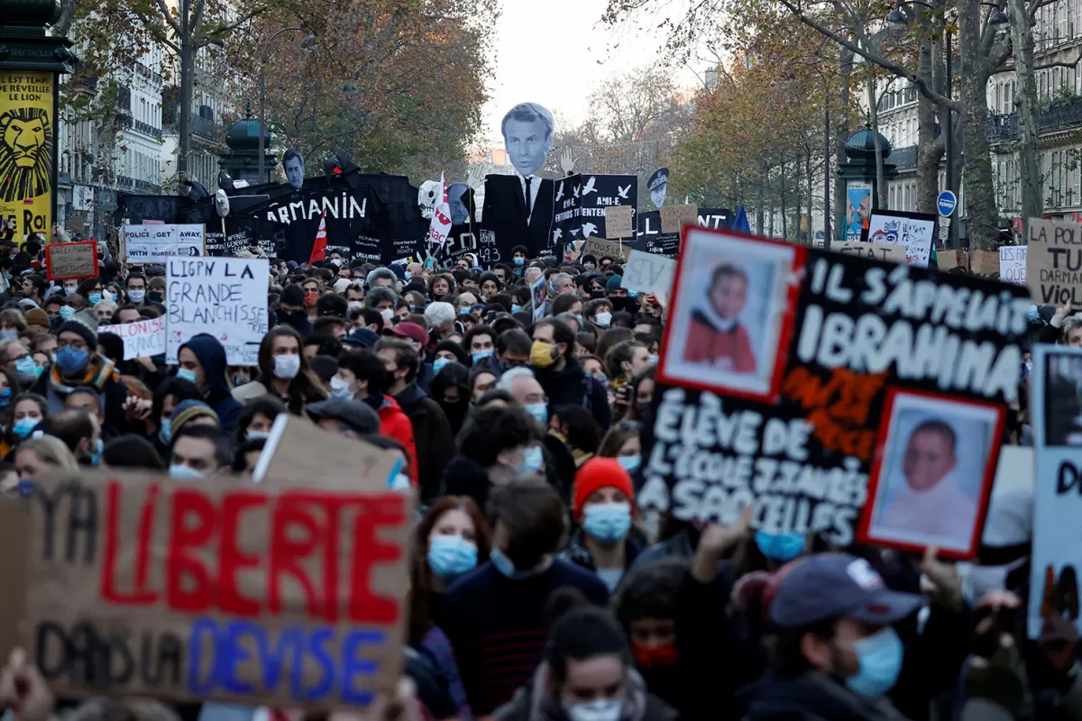 “INACEPTABLE”. Macron dijo que la violencia policial contra el músico Zecler es “vergonzosa” para Francia. 