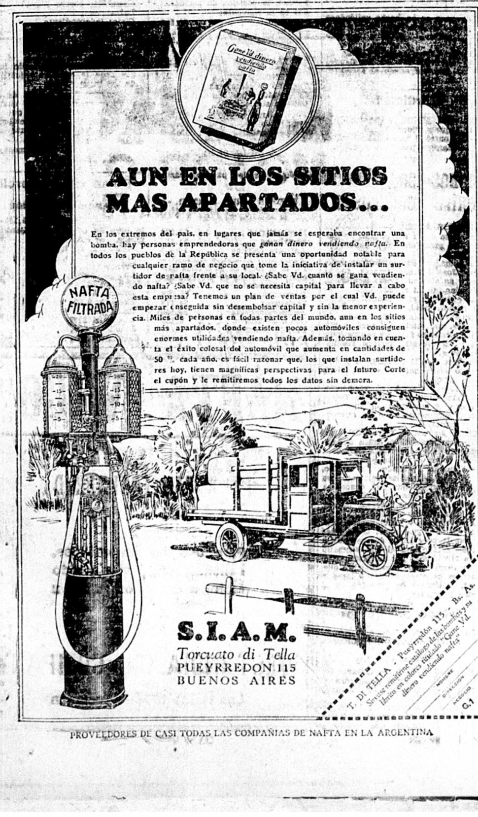 VENTA. Las bombas eran provistas por la firma argentina Siam.