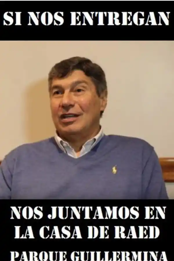 EN LAS REDES. La convocatoria para manifestar en la casa de Raed.