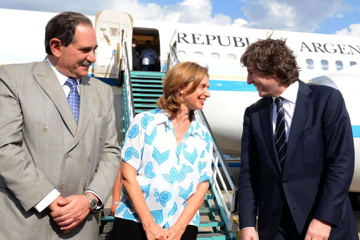 OCTUBRE DE 2013. Rojkés de Alperovich y su esposo, entonces gobernador, recibieron Amado Boudou en una visita oficial. Foto: Archivo Casa Rosada