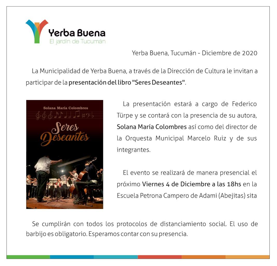 Presentan Seres Deseantes, un libro que recrea las historias de la Orquesta Escuela Municipal de Yerba Buena