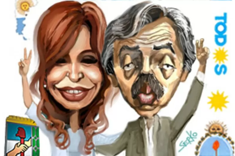 Caricatura de gobierno kirchnerista