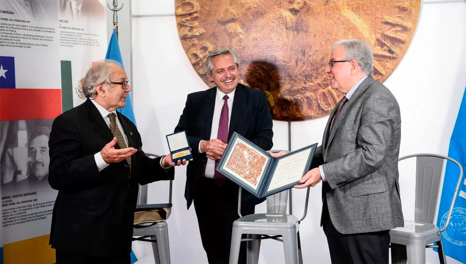 El Presidente inauguró la Casa de los Premios Nobel Latinoamericanos