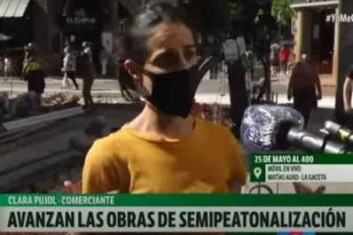 Una comerciante dijo que las obras en la 25 de Mayo afectaron las ventas