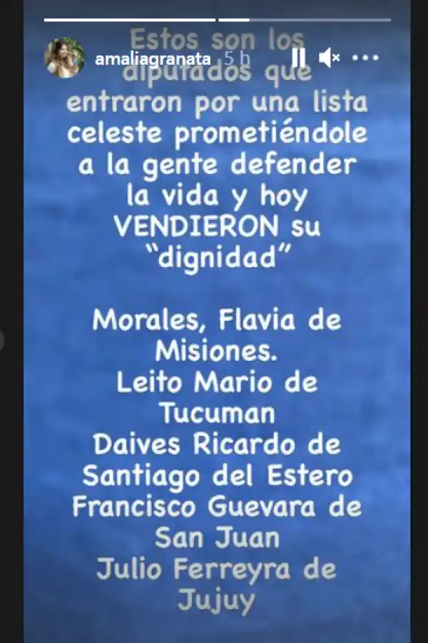 Aborto: Amalia Granata dijo que el diputado Mario Leito vendió su dignidad