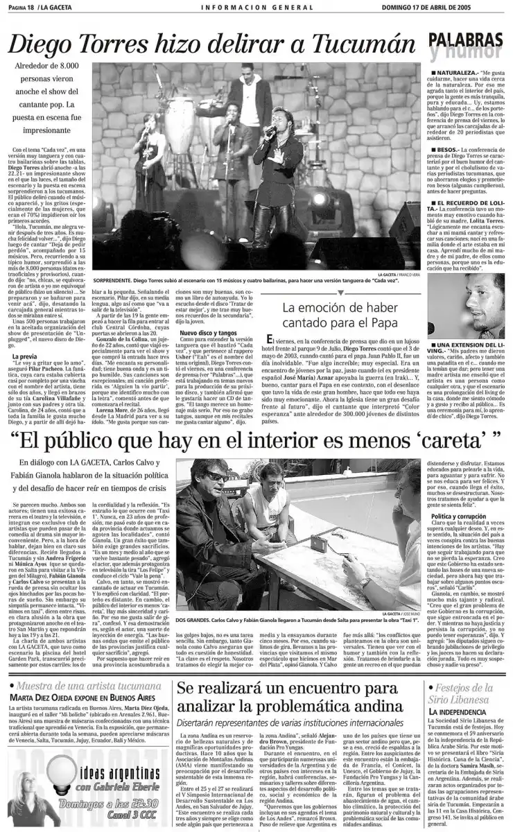 Las visitas de Carlín Calvo a Tucumán y una declaración sobre el público del interior