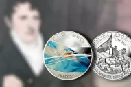 Funcionarios entregaron una moneda conmemorativa de Belgrano a un descendiente del prócer