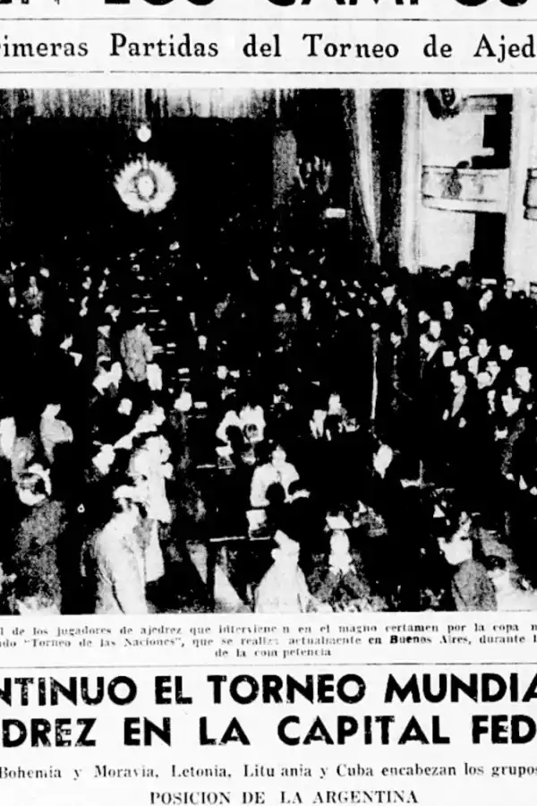 EN 1939. En el teatro Politeama se reunieron los jugadores de 27 países para disputar el VIII Torneo de las Naciones. 