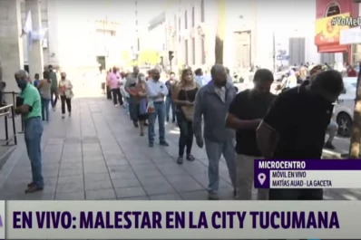 Quejas y malestar en la city bancaria: horas de espera para poder cobrar