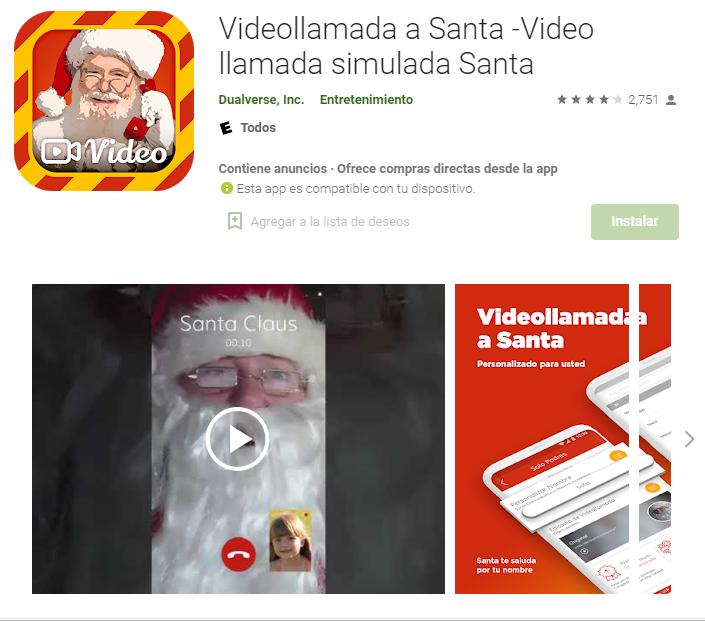 Cinco apps para hacer una videollamada con Papá Noel