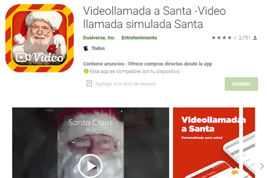 Cinco apps para hacer una videollamada con Papá Noel