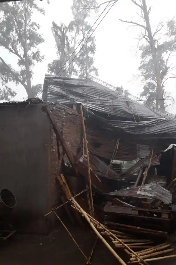 La tormenta dejó sin techo a 48 familias en Los Ralos