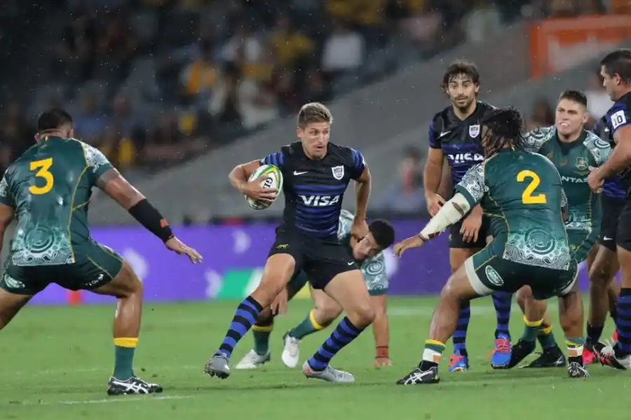 DEBUT. Después de sus muy buenas actuaciones en Jaguares, a Domingo Miotti le llegó su oportunidad de debutar oficialmente con Los Pumas. Y lo hizo muy bien.  