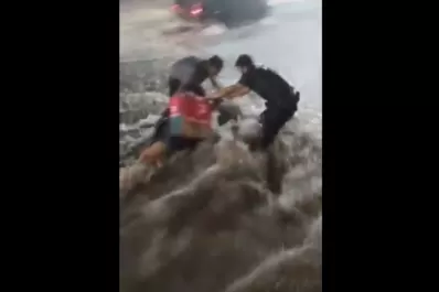La tormenta arrastró a una cadete que se resguardaba en una vereda