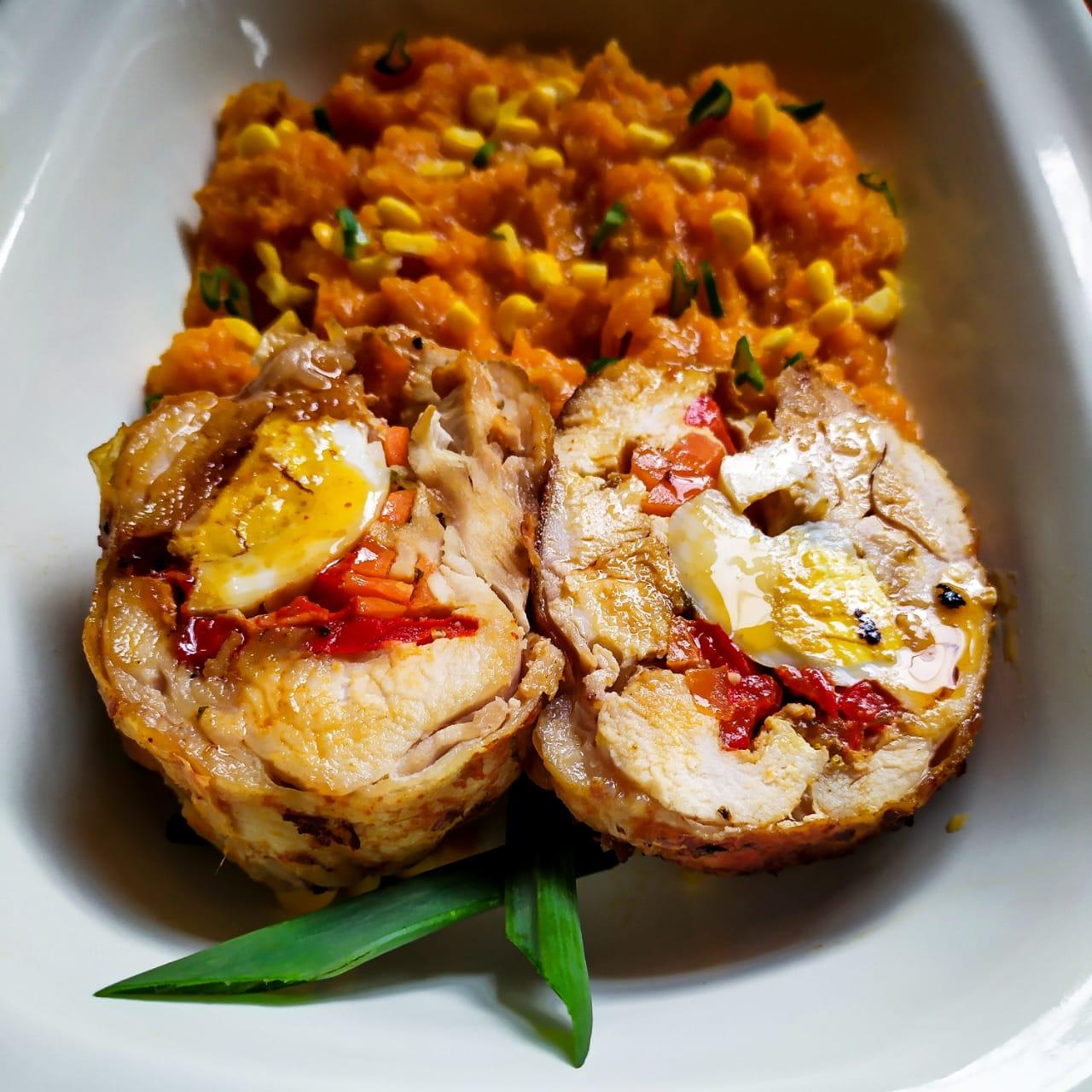 Arrollado de pollo
