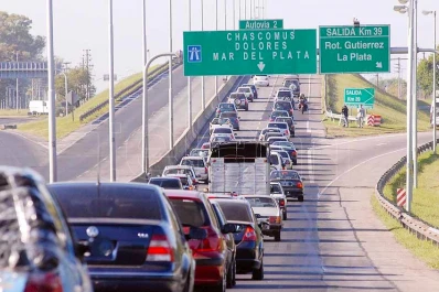 Importante recambio turístico desde y hacia la costa atlántica durante el primer domingo del año