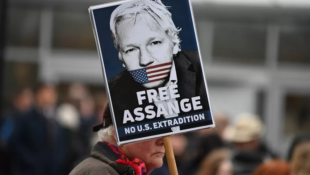 Esta semana la Justicia británica no autorizó la extradición de Assange a Estados Unidos.Foto de Télam.