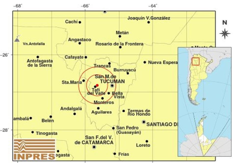 Un temblor de 3.2 de magnitud se registró en Tafí del Valle