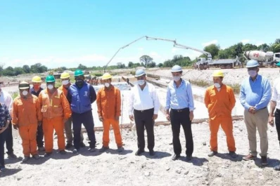 Avanza la obra de la nueva planta de líquidos cloacales en Concepción