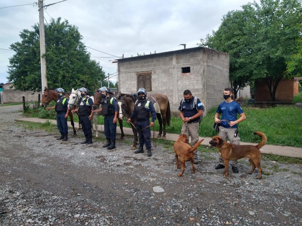 CANINOS. Los perros de búsqueda también colaboran con la Policía. 