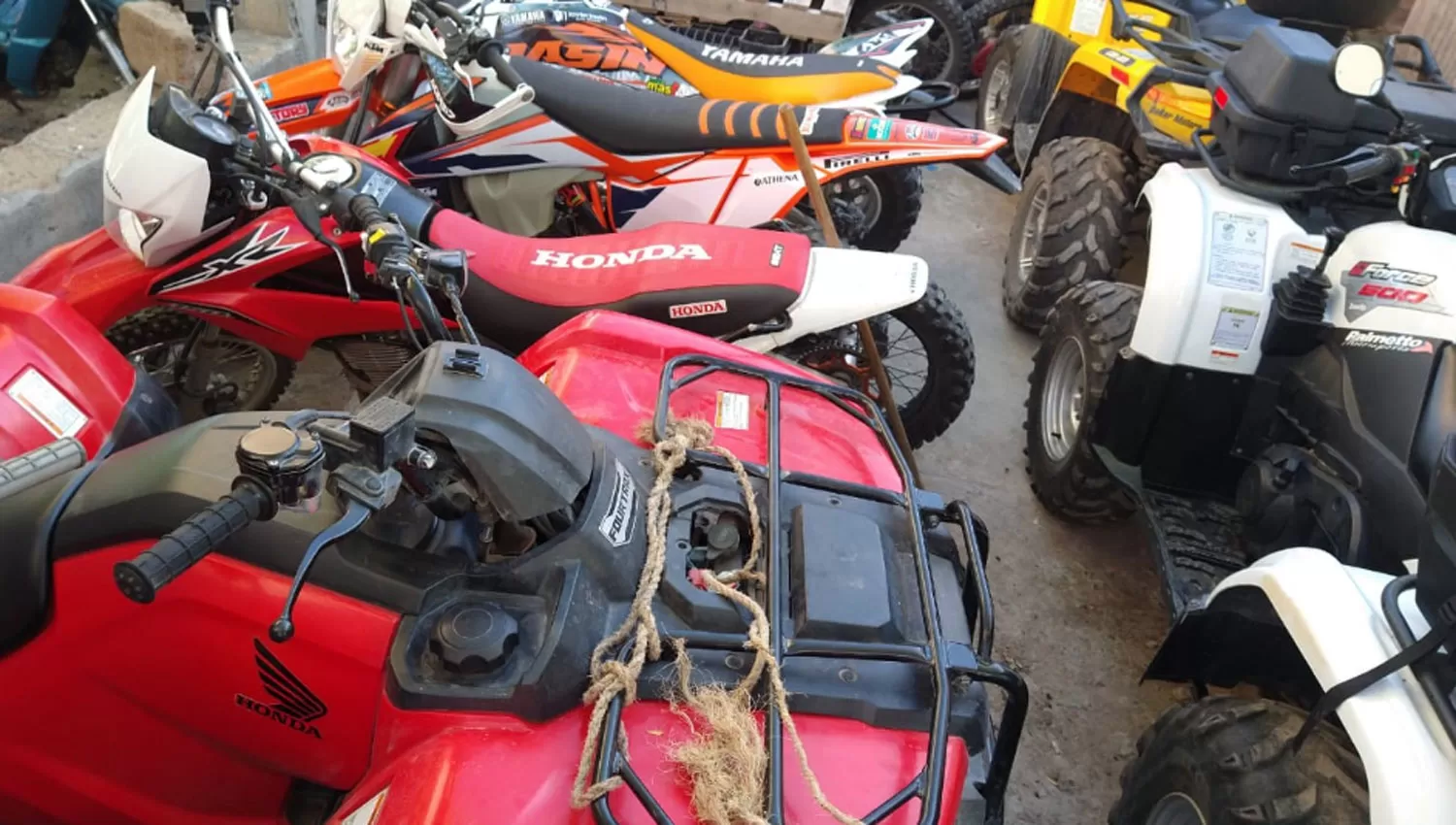 Las motos y los cuatriciclos retenidos este fin de semana en los valles.
