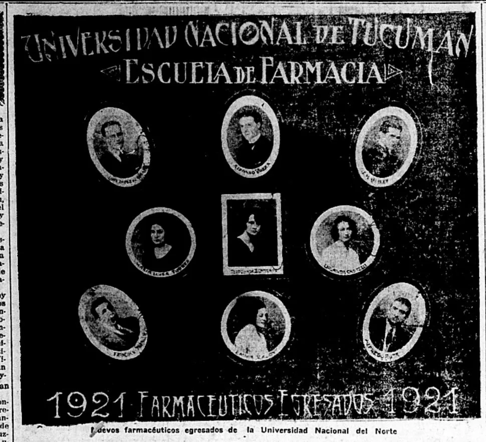 EN 1922. Al igual que en 1917 hubo nueve egresados como farmacéuticos y de ellos cuatro eran mujeres.