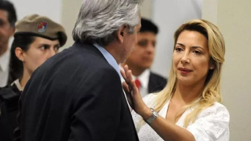 Fabiola Yañez y el presidente. 