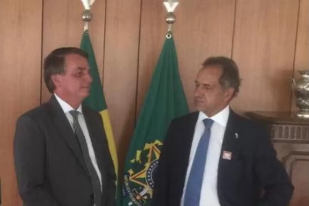 Jair Bolsonaro y Daniel Scioli. Foto tomada de Twitter/@danielscioli
