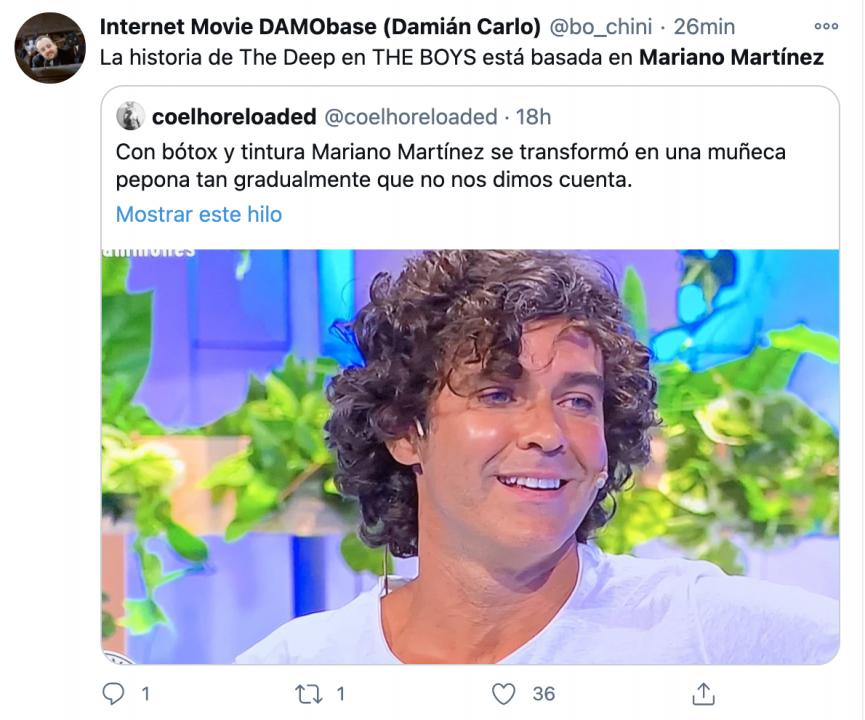 Mariano Martínez apareció con nuevo look y lo destrozaron en Twitter