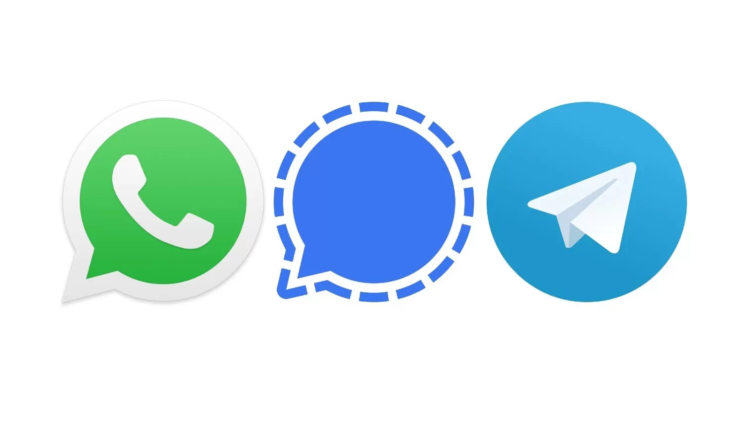 PELEA DE USUARIOS. El reinado de WhatsApp se puede ver complicado por Signal y Telegram.