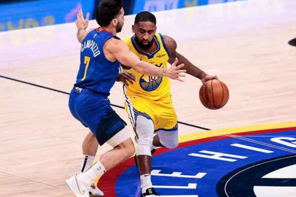 Mirá el triple de Campazzo en la victoria de Nuggets sobre Warriors