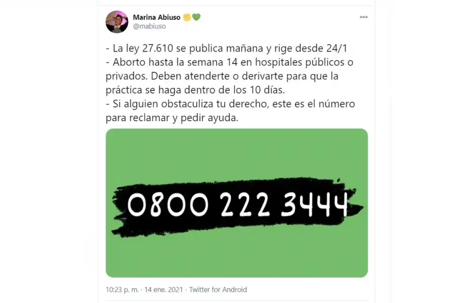 Una nueva campaña en redes advierte dónde llamar si te niegan acceder al aborto legal