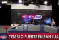 Video: mirá cómo se vio el noticiero que estaba al aire durante el terremoto 