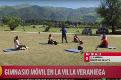 Gimnasio móvil: una alternativa en Tafí del Valle para mantener la forma