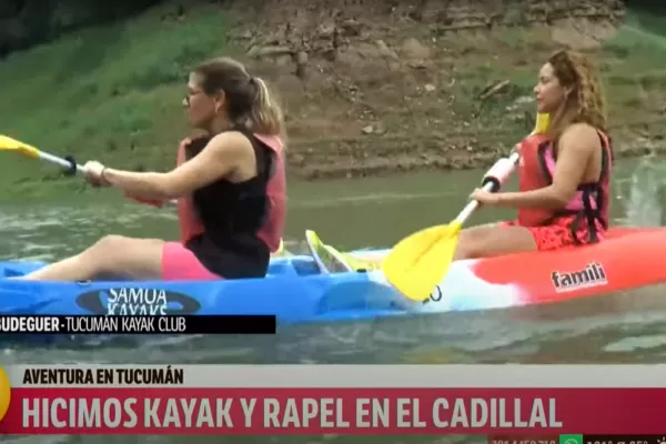Aventura en El Cadillal: excursiones en kayak y descensos de 15 metros
