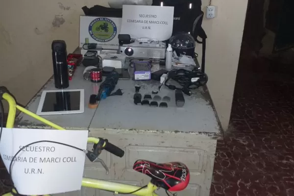 Yerba Buena: detuvieron a un ladrón que huía con una bici de niño y un proyector de películas