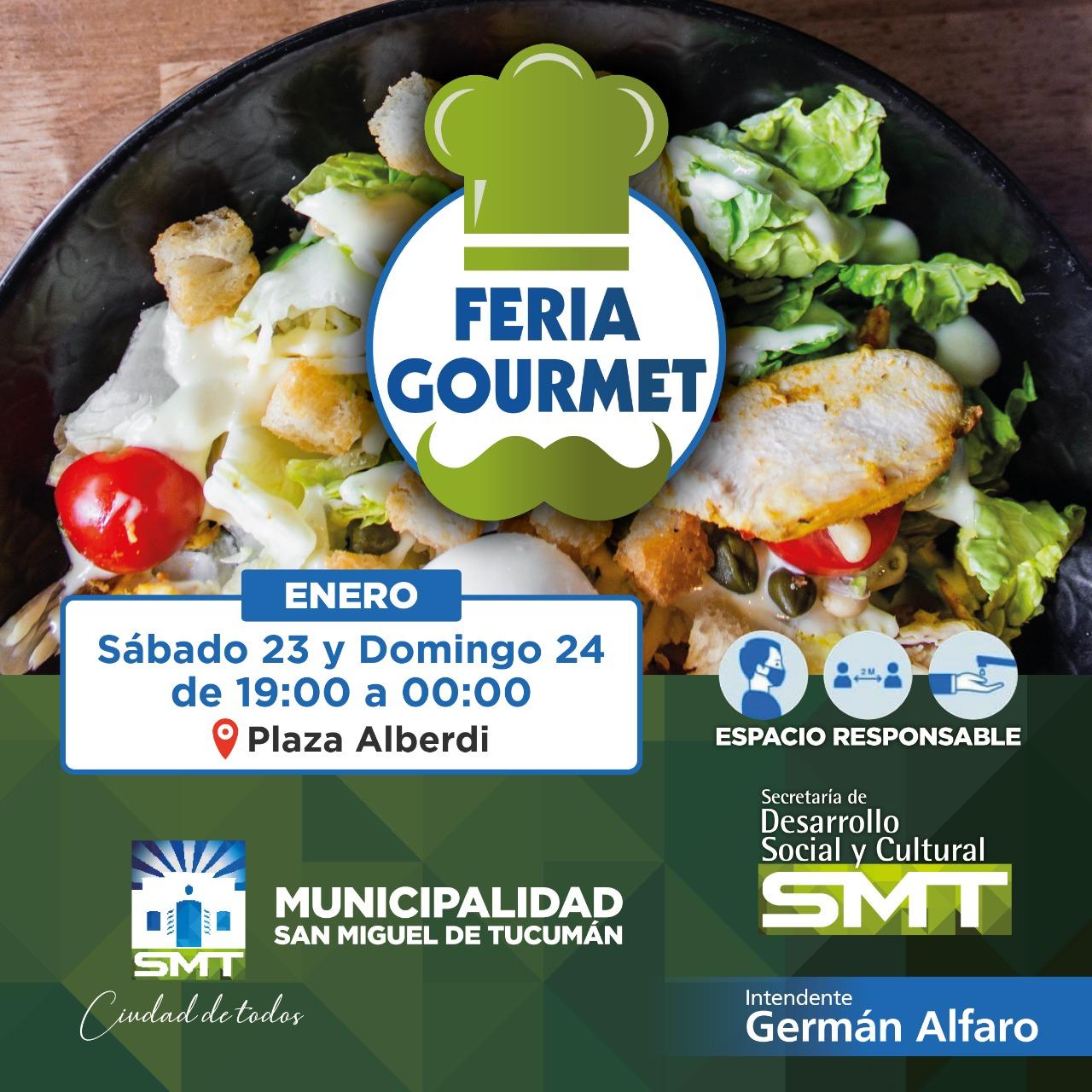 Sabores en la plaza Alberdi: el fin de semana habrá una Feria Gourmet
