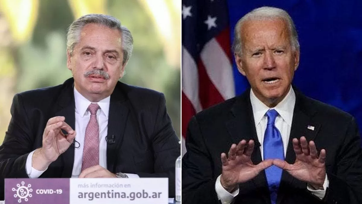 Alberto Fernández y Joe Biden.